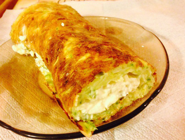 Zucchini Rolls with Feta Cheese and Mayonnaise
