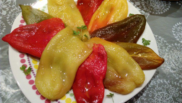 Roasted Peppers with Garlic