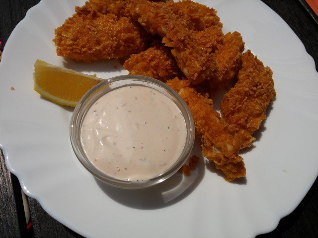 Crumbed Chicken Nuggets with Milk