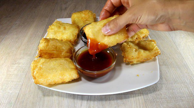 Breaded Processed Cheese in Phyllo Pastry Sheets