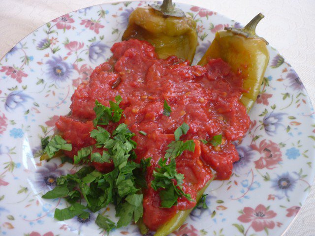 Roasted Peppers with Tomato Sauce