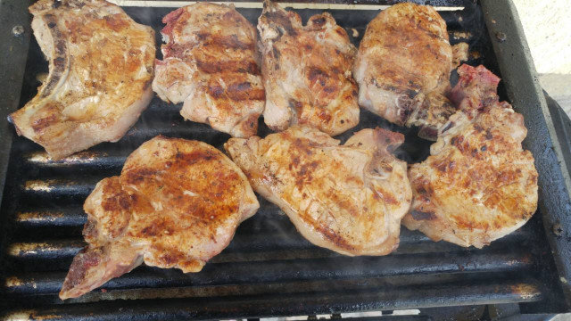 Pork Neck Steaks on the Grill