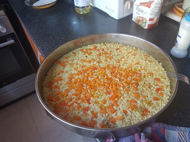 Rice with Carrots and Peppers