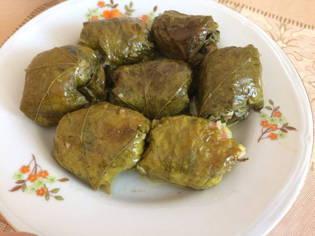 Sarma with Vine Leaves and Minced Meat
