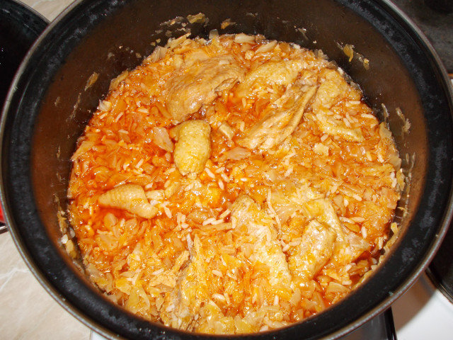 Sauerkraut with Chicken and Rice