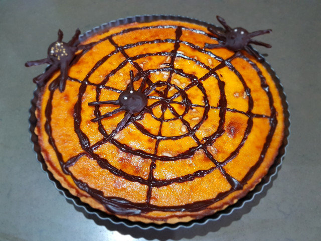 Chocolate Cobweb Cake for Halloween