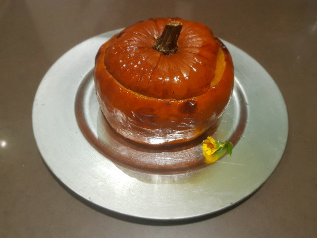 Stuffed Pumpkin with Mushrooms and Ground Beef