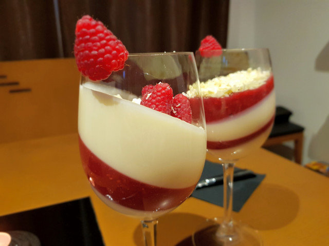 Romantic Dessert with Raspberries and Mascarpone