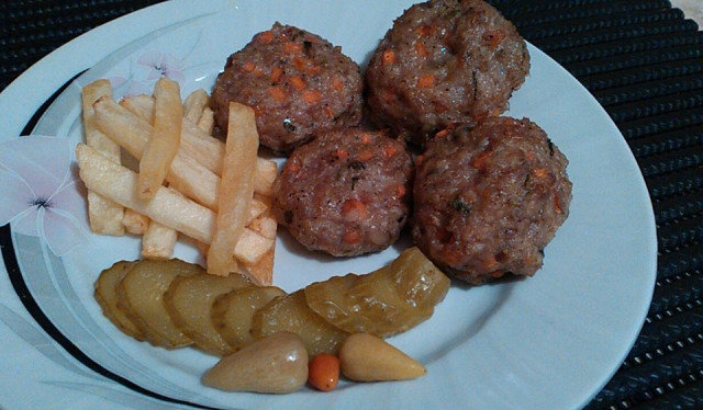 Pork Meatballs with Carrots and Mustard