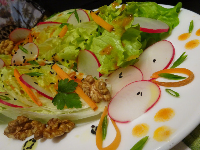 Green Salad with Miso Dressing