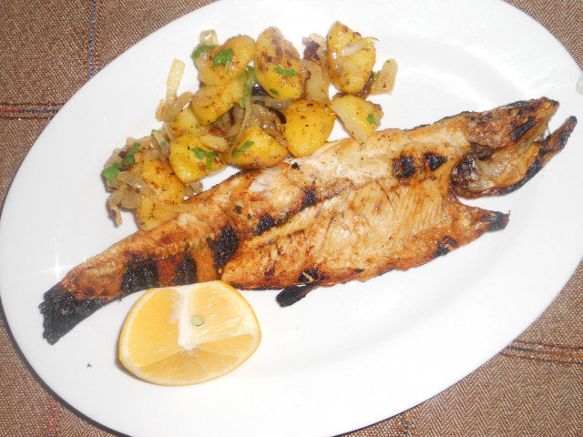 Charcoal-Cooked Trout with the Tastiest Garnish