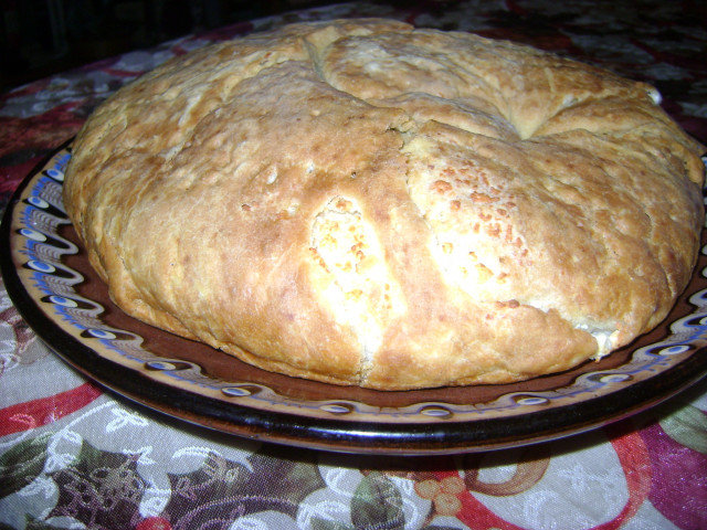 Swirly Soda Bread Pita with Feta Cheese