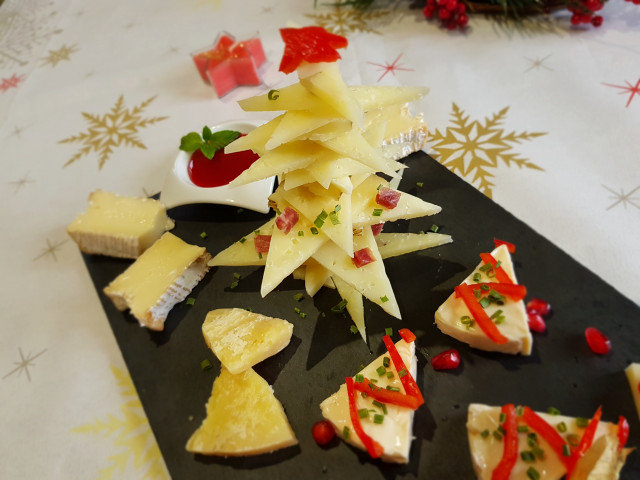 New Year`s Platter with Cheeses