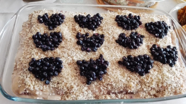 Biscuit Cake with Fresh Blueberries