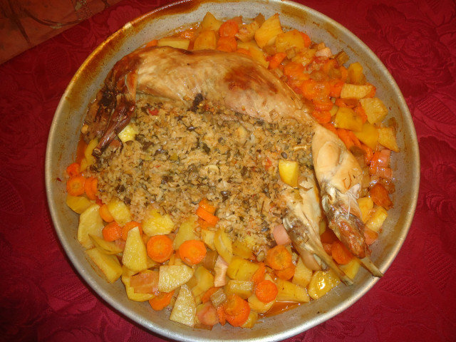 Stuffed Rabbit in the Oven