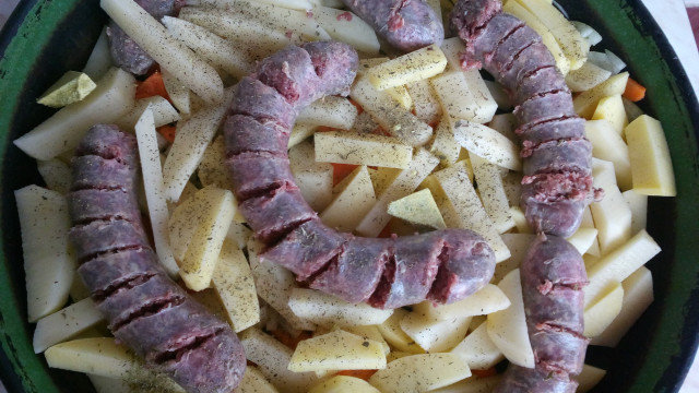 Potato and Sausage Casserole