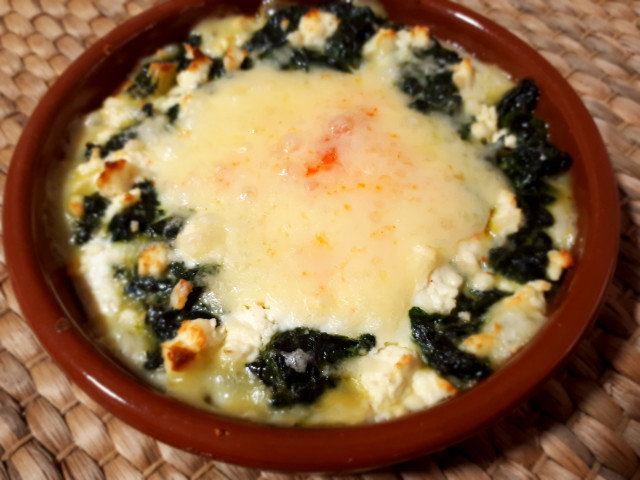 Frozen Spinach, Egg and White Cheese Casserole