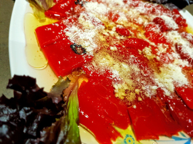 Roasted Pepper Salad with Parmesan