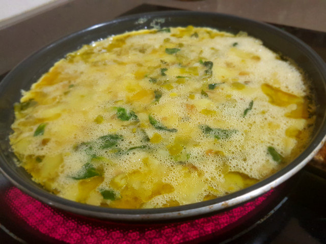 Tortilla with Potatoes and Vegetables