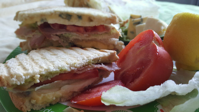 Club Sandwich with Bacon and Cheese