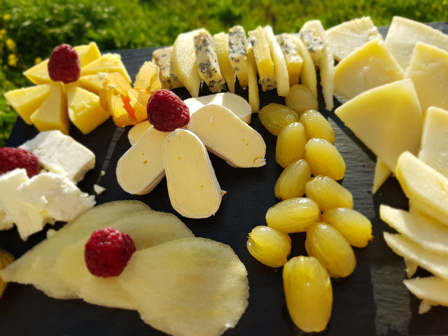 Cheese and Fruit Platter for Guests