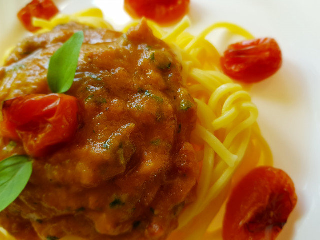 Capellini with Roasted Tomatoes