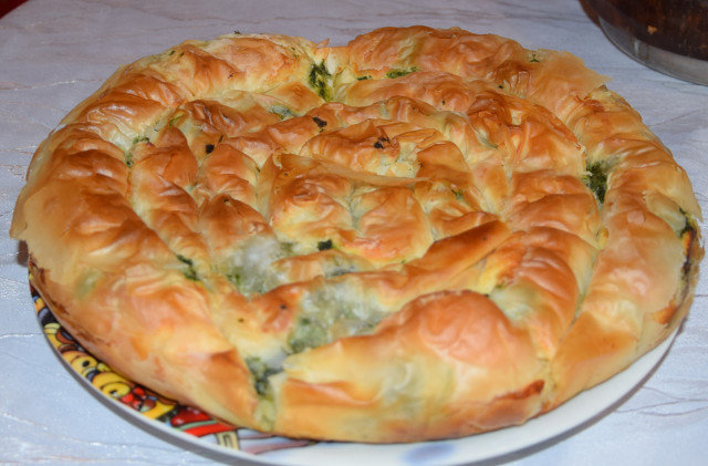 Thessaloniki-Style Phyllo Pastry with Green Onions and Feta
