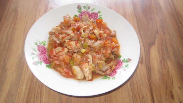 Chicken with Leeks and Tomatoes