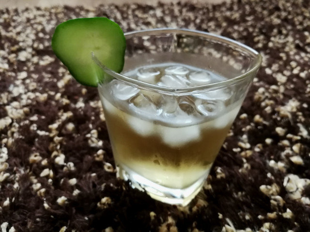 Green Tea and Rum Cocktail