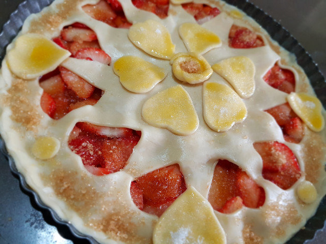 Strawberry Pie with Vanilla Flavor