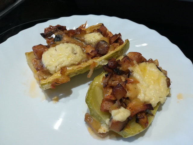 Zucchini with Bacon and Cheese