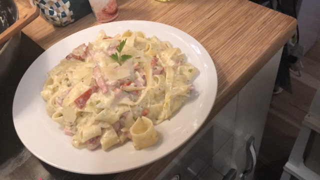 Tagliatelle with Bacon and Parmesan