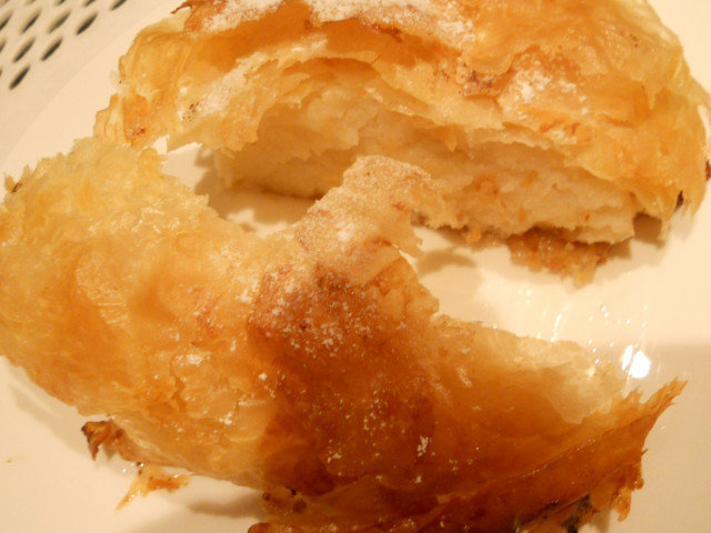 Bougatsa - Greek Filo Pastry Pie with Semolina Cream