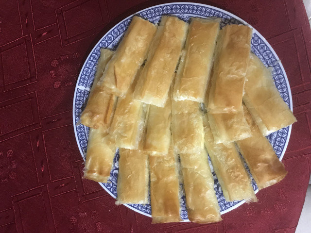 Phyllo Pastries with Cheese and Cream Cheese