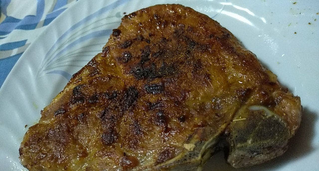 Pork Steaks on the Grill with Unique Marinade