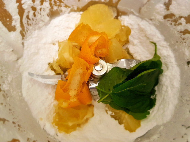 Lemon Sorbet with Mint and Limoncello