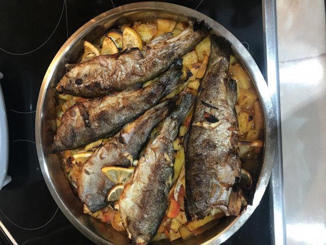 Oven-Baked Trout with Vegetables