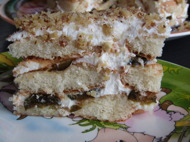 Sour Cream and Ladyfingers Cake