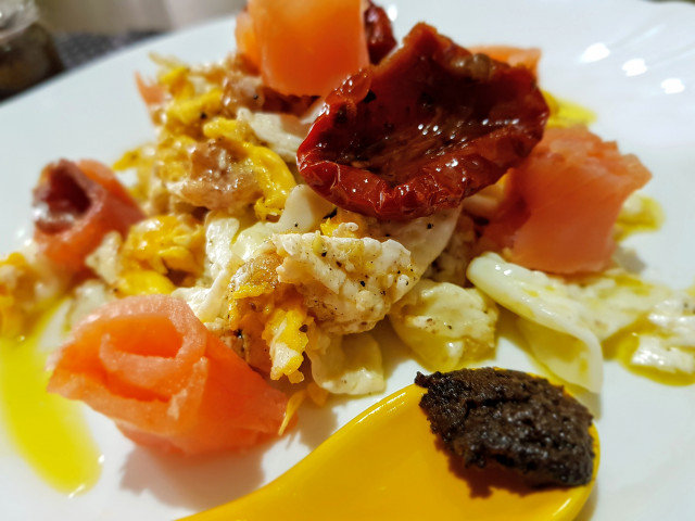Scrambled Eggs with Smoked Salmon and Truffles
