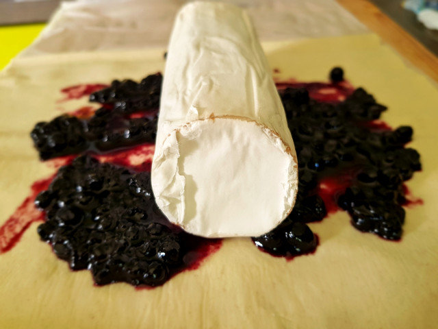 Goat Cheese and Jam Puff Pastry Roll
