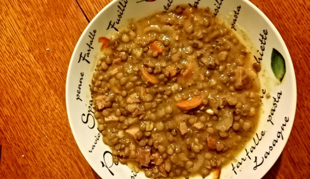 Lentil Stew with Bacon