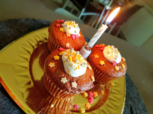 Decorated Birthday Muffins