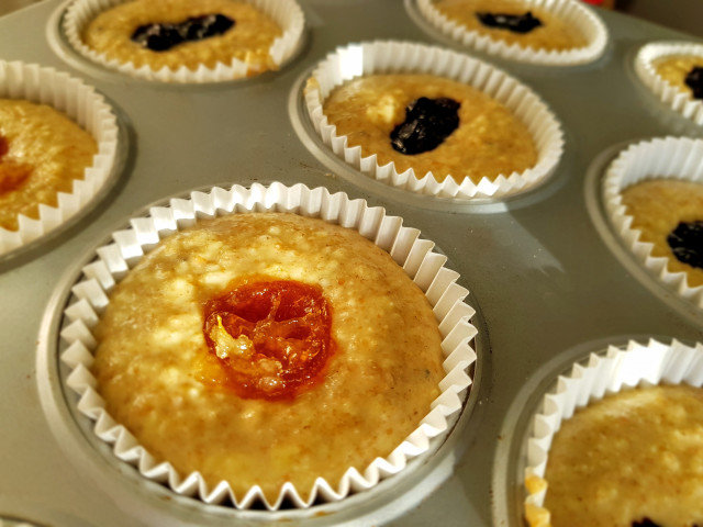 Muffins with Oatmeal and Jam for Kids