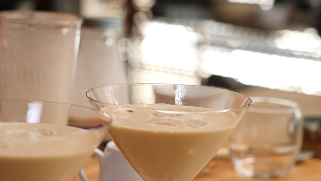 Cocktail with Whiskey, Coffee and Cream