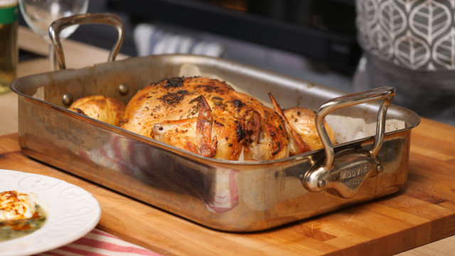 Roasted Chicken with Herb Butter Crust