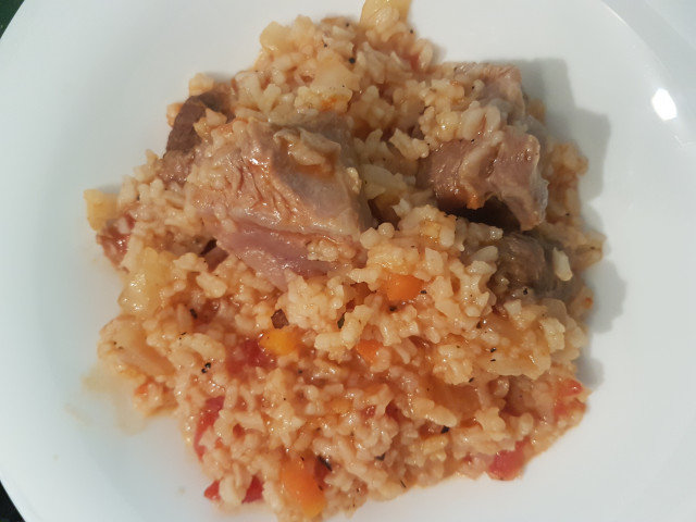 Veal with Rice and Tomatoes