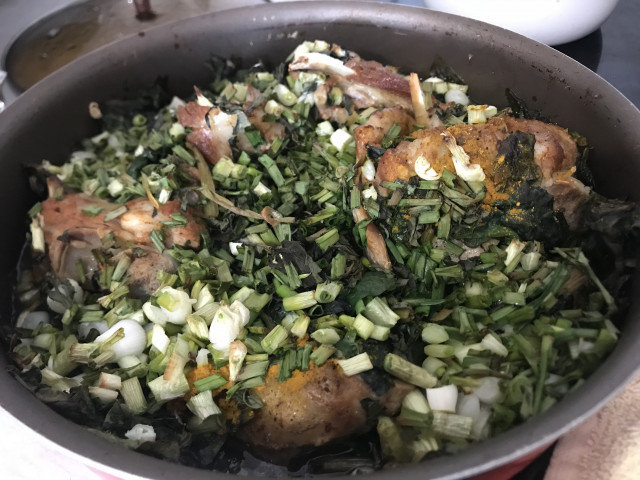 Roast Lamb with Spinach Stuffing