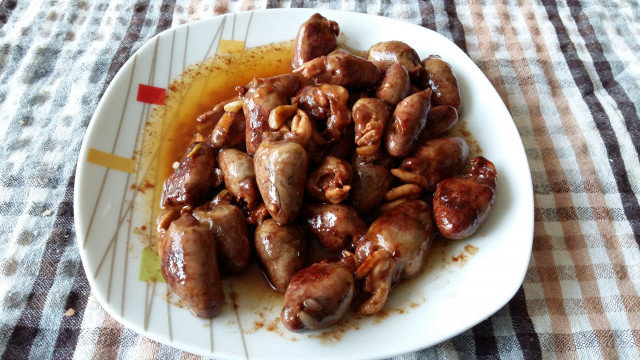 Chicken Hearts with Honey