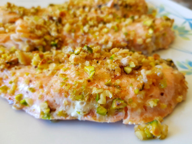 Oven Baked Salmon with Nuts