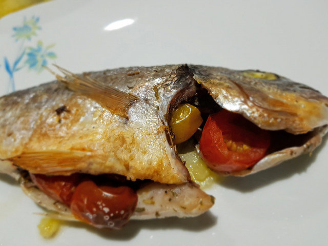 Marinated Sea Bream with a Cherry Tomato Stuffing
